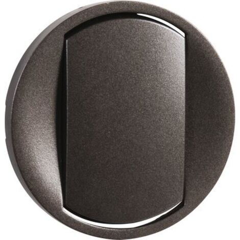 Legrand – Bouton d'arrêt d'urgence composable – Enjoliveur large graphite pour interrupteur et prise – Compatible avec mécanismes Céliane