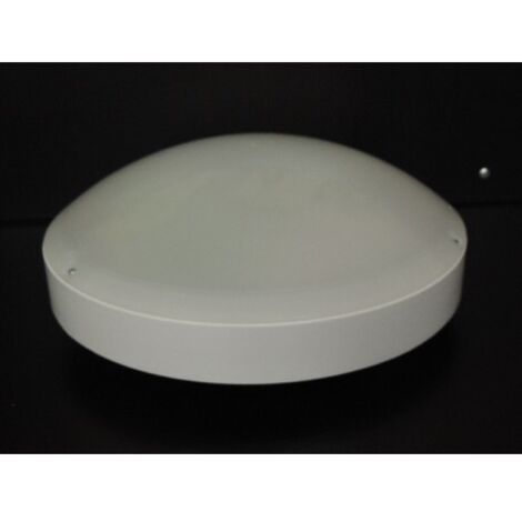 Hublot exterieur fluo 2x26W blanc Ø 320mm à détection HF lampes 4000K 1330lm G24q-3 230V IK10 IP54 AXIOME T2 EBENOID 073061