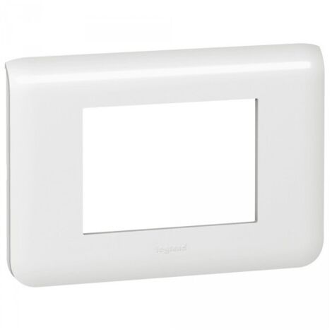 Plaque de finition Blanc MOSAIC horizontale blanc 3 modules - LEGRAND - 78803