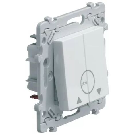 Interrupteur Double Poussoir Hager WE044 Essensya 1O+1F - Neuf Fabriqué En France