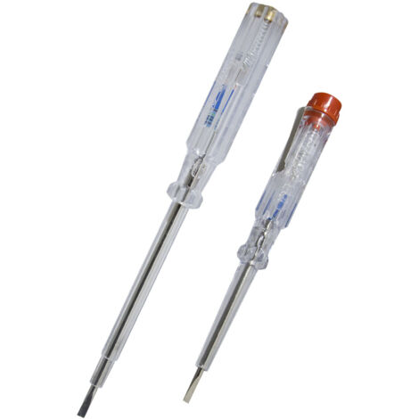 Lot de 2 tournevis testeur de courant 190mm + 140mm - garantie 2 ans