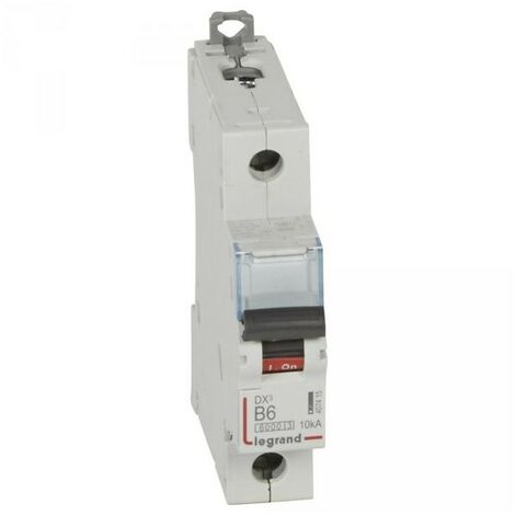 Legrand 407415 Disjoncteur dx≥ 6000 - vis/vis - 1P 6A 10kA courbe B 230/400V - protect départ