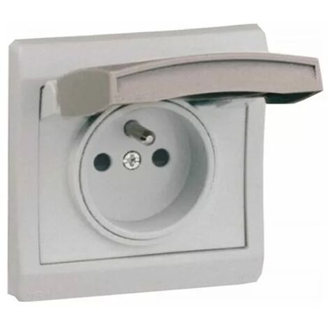 Schneider Electric – Prise de courant encastrée 2P+T 16A 250V – ENN34030 – IP44 IK08 – Pour installations intérieures et extérieures – Résistante aux chocs