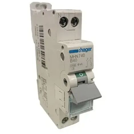 Disjoncteur 1P+N 3kA C-10A connexion SanVis 1 Module - HAGER - MFS710