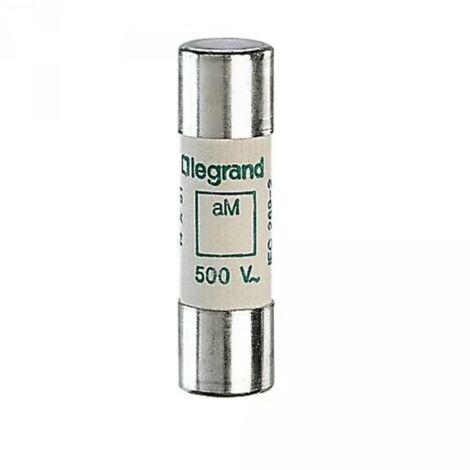 Legrand 014002 - Fusible cylindrique aM 2A 14x51mm 500V - Sans voyant