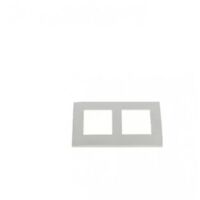 Plaque 2 postes Arnould Espace Evolution - Fibre Argent - 97