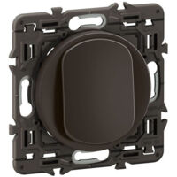 Poussoir inverseur Céliane contact NO+NF 6A - prémonté Noir (CE0031)