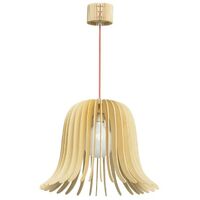 Regenbogen 645010301 - Lustre suspension Ø45cm E27 13W - bois naturel évasé