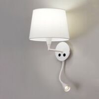 Acb A32721B - Applique Murale "Lisa" - E27 1x20W / 1x3W LED - Blanc