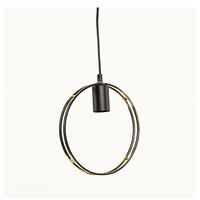 Simla LSW529.1 - 2 x Lampes Suspension Ronde métal OR - 22.5x4.5x25CM