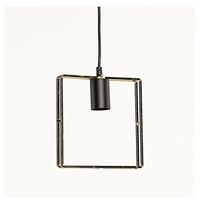 Simla LSW528.1 - 2 x Lampes Suspension Carré métal OR - 20x4.5x22.5CM