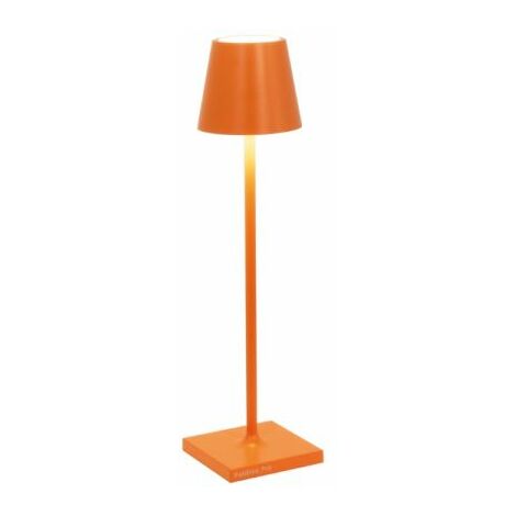 Lampada ricaricabile da tavolo di Zafferano, con luce LED dimmerabile,  Arancio