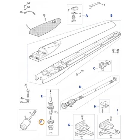 RMHWG2020 Gruppo Motore Elettrico WG10 WG10S Mhouse Ricambio Originale NICE RMHWG2020