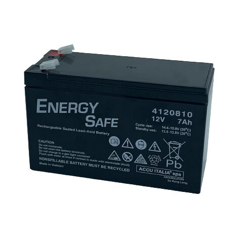 Batteria al Pb AGM VRLA serie Energy Safe 12V 7,0Ah C20 (F2)