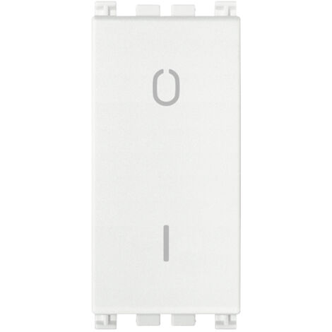 Interruttore Vimar Plana 14100 1P 10 AX 250 V Assiale Illuminabile, Tasto Sostituibile, Bianco, Per Placche Plana E Plana UP