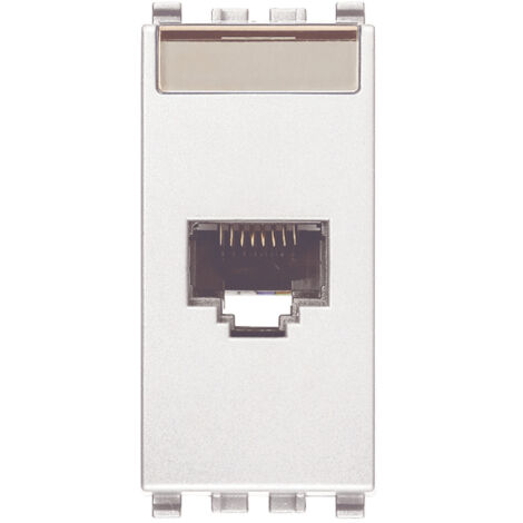 Presa RJ45 vimar 14338.8.SL plana silver Netsafe Cat5e UTP