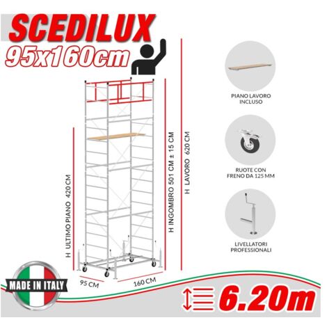 Trabattello SCEDILUX Altezza lavoro 6,20 metri