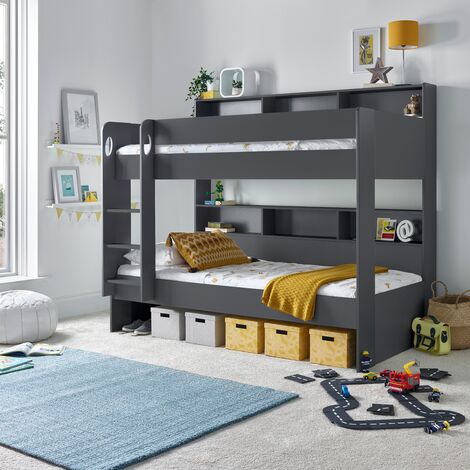 Oliver Onyx Grey Storage Bunk Bed Without Drawer