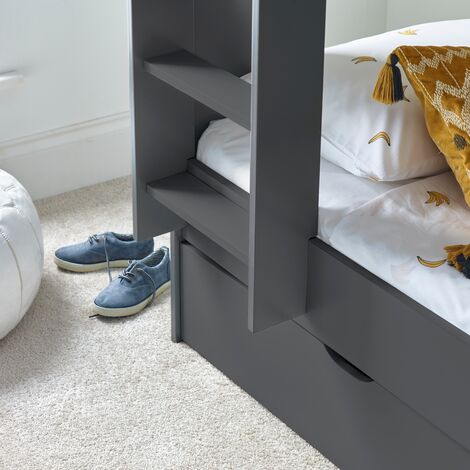 Oliver Onyx Grey Storage Bunk Bed Without Drawer