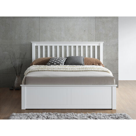 Malmo Wooden Ottoman White King Size