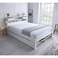 Fabio Wooden Bed White Double