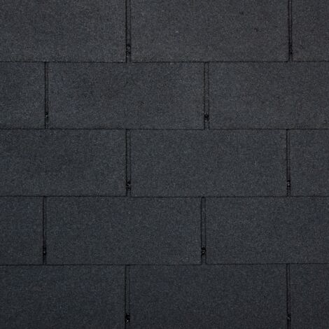 Bitumenschindeln TRIO, Schwarz Bitumen-Dacheindeckung 3 m2 - Timbela T-BLACK (1/2)