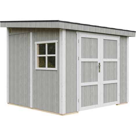 Gartenhaus Premium Qualität 5,9 m² - H231x248x294 cm - Aufbau von LP Smartside Panels – Ohne Boden und Seitenwand – Timbela M938B-TUNDRA GREY