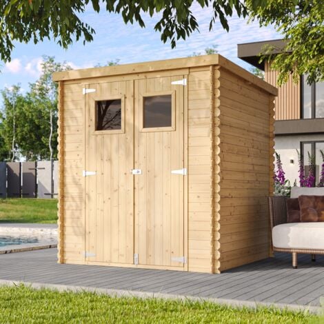 Gartenhaus Holz - Geräteschuppen Holz - Gerätehaus B204xL204xH202 cm/ 3.53 m2 - Fahrrad Schuppen - Gartenhäuser & aufbewahrung Wasserfestes Dach TIMBELA M309