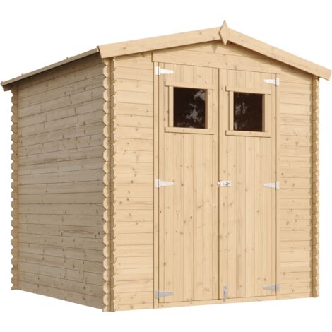 Gartenhaus Holz - Geräteschuppen Holz - Gerätehaus B216xL206xH216 cm/ 3.53 m2 - Fahrrad Schuppen - Gartenhäuser & aufbewahrung Wasserfestes Dach TIMBELA M343 (1/5)