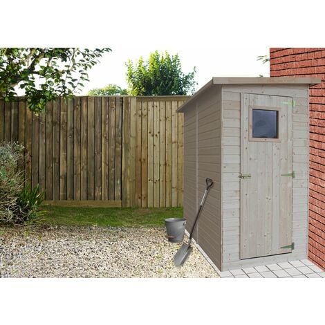TIMBELA Gartenhaus Holz H203x123x223 cm/2.1 m² - Geräteschuppen Holz ohne Boden, Gartenhütte Holz, Fahrrad Schuppen, Gerätehaus - Wasserfestes Dach M348A