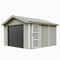 Garage PREMIUM QUALITÄT 13 m²- L378xB412 cm- Garage für Motorräder, Fahrräder, Gartengeräte - Konstruktion aus LP Smartside-Panels - Gartenhaus Timbela M990B-TUNDRA GREY