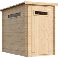 Gartenhaus Holz - Geräteschuppen Holz - Gerätehaus kleine Fenster B144xL239xH198 cm/ 2.63 m2 - Fahrrad Schuppen - Gartenhäuser & aufbewahrung Wasserfestes Dach TIMBELA M306A