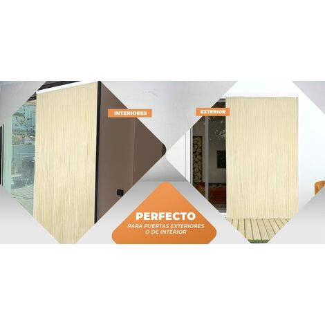 Cortina para puerta de exterior e interior PVC - Transparente Miel