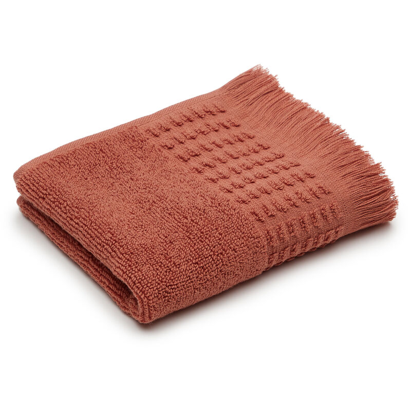 Kave Home - Asciugamano Veta 100% cotone color terracotta 30 x 50 cm