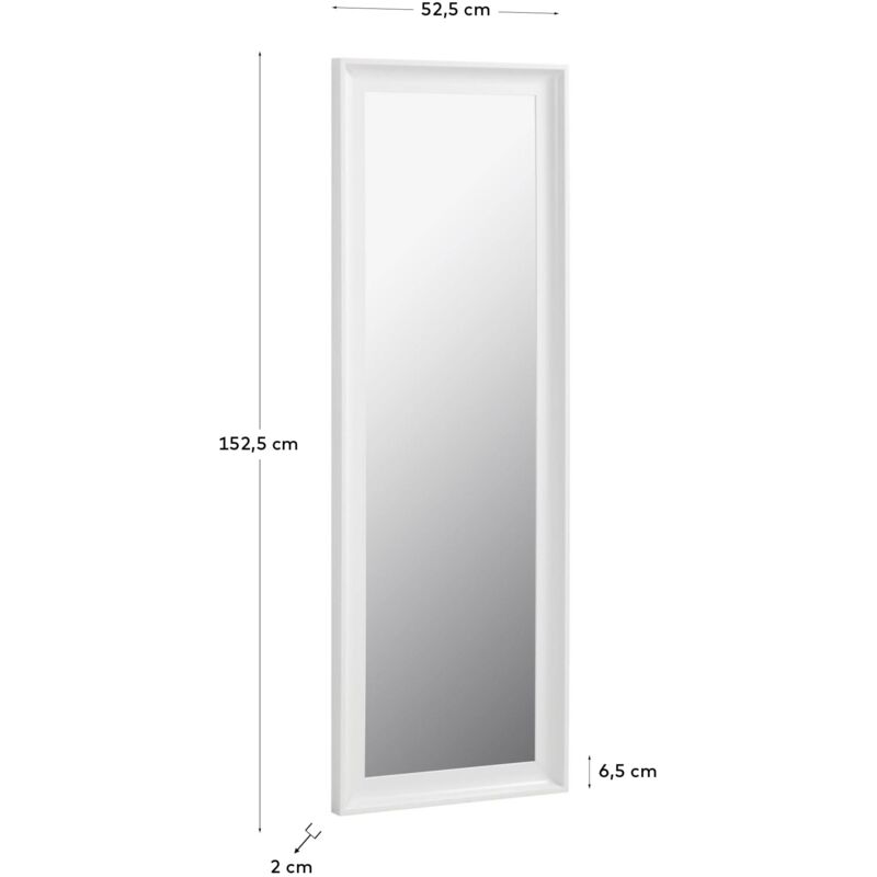 Kave Home - Specchio Romila 52 x 152,5 cm bianco