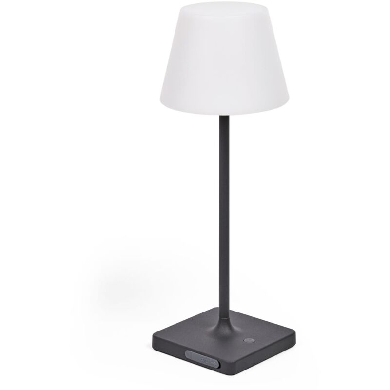 Kave Home - Lampada da tavolo da esterno Aluney con finitura nera