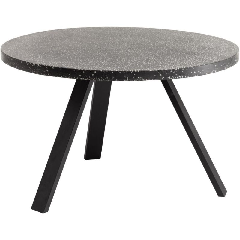 Shanelle tavolo rotondo in terrazzo nero Ø 120 cm