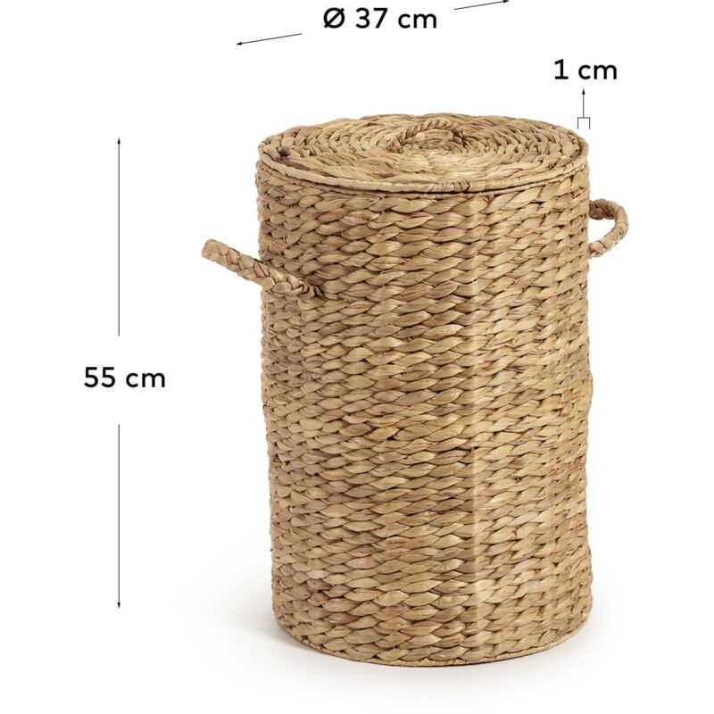 Cesta portabiancheria Yessira in fibra naturale 55 cm