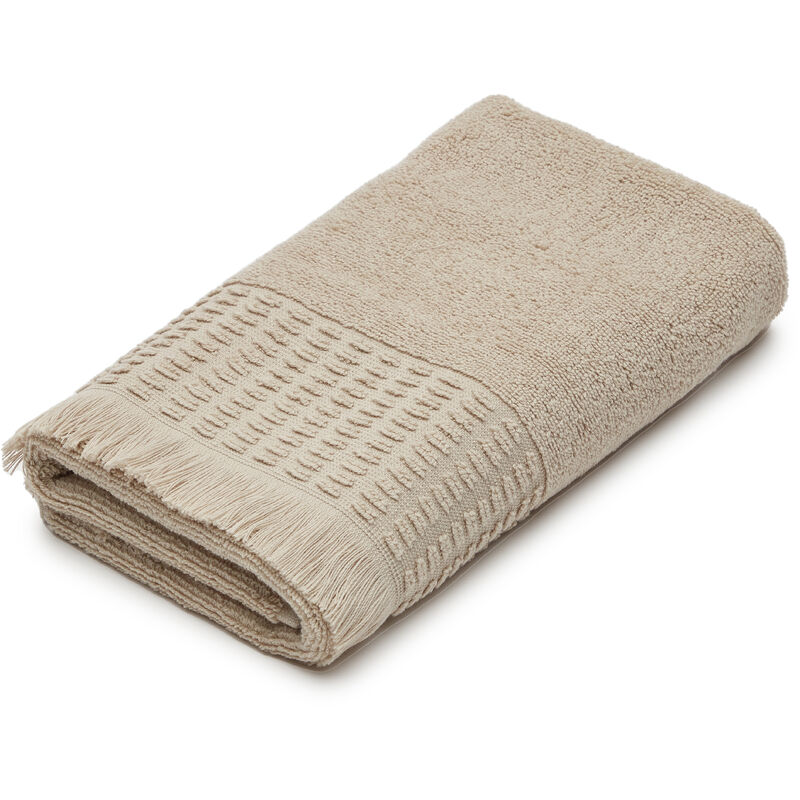 Telo doccia 100% cotone colore beige misura 70x140cm