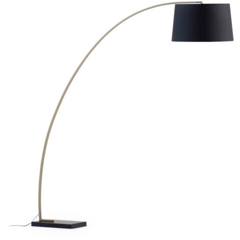 Piantana Lampada Salotto Acciaio Nero Ferro Oro Nero H 174cm