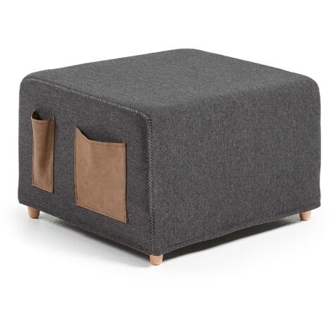 Kave Home - Fodera per pouf Kos nera