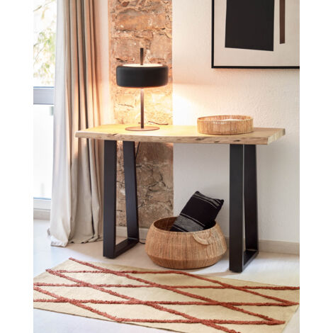 Kave Home - Consolle Alaia in legno massello di acacia con finitura  naturale 115 x 40 cm