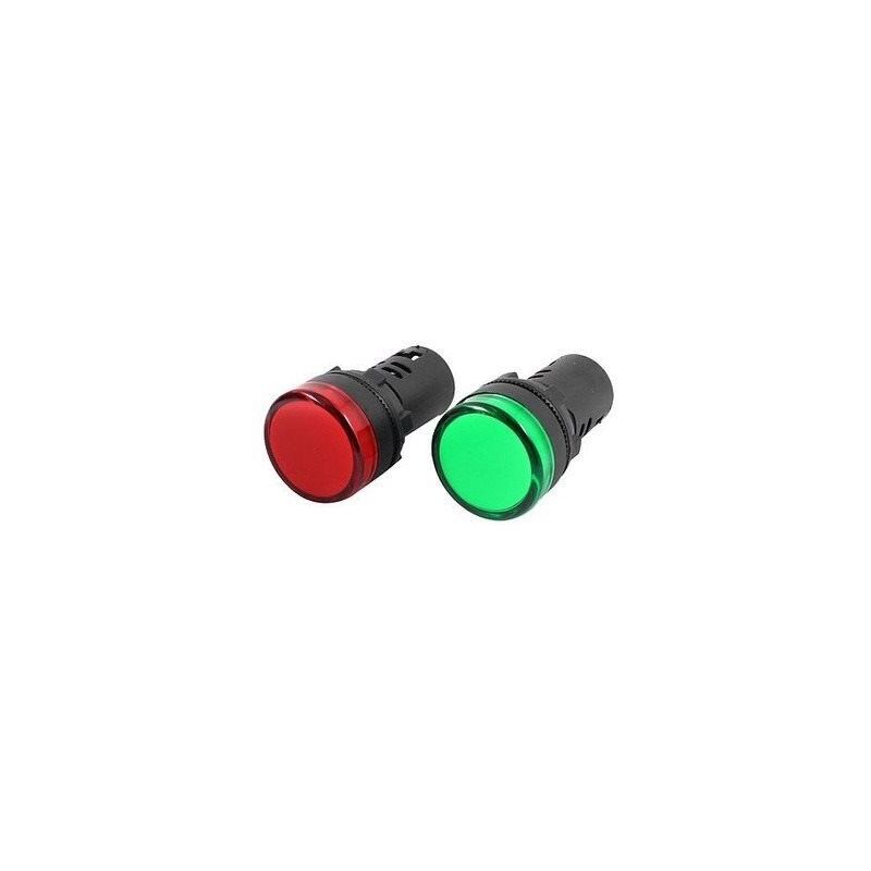 Pilote IIL Simple Rouge - Pour Armoire électrique Acti9 - Dimensions : 82 Mm Hauteur, 18 Mm Largeur