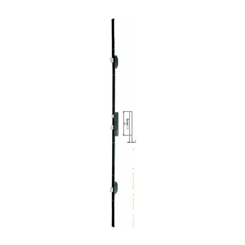 ISEO CERRADURA 785110 25 85 3 PUNTOS FRENTE I 24 NEGRO PICAPORTE/PALANCA