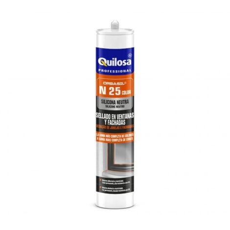 QUILOSA SILICONA NEUTRA N25 LADRILLO TUBO (TUBO 300 ML.