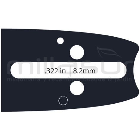 ANOVA REPUESTO ESPADIN MOTOSIERRA HUSQV 450 mm.18" 325" 72 ESLABONES 058 1,5 mm .