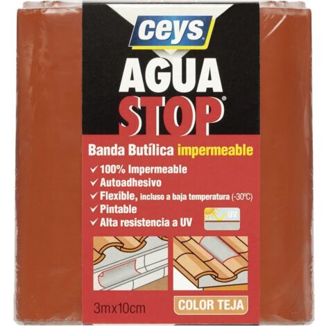 AGUA STOP BANDA BUTILICA IMPERMEABLE CEYS (30 CM X 10 M, TEJA)