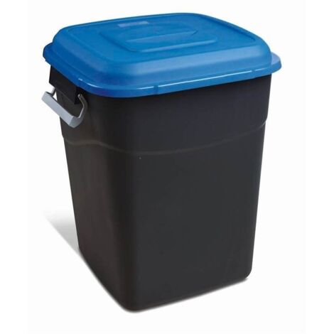 TAYG CONTENEDOR  50 L.NEGRO TAPA AZUL 410400510
