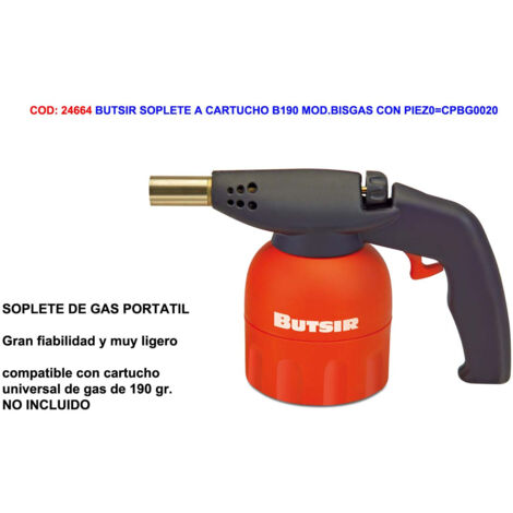 BUTSIR Soplete a cartucho B190 Mod. Bisgas con Piezo CPBG0020