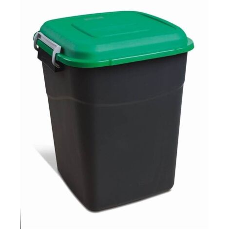 TAYG CONTENEDOR  50 L.NEGRO TAPA VERDE 410400510